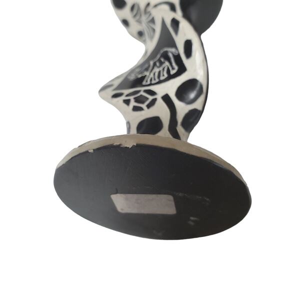 Earthbound Trading Co Ceramic Swirl Candlestick Elephant Lion Paw Made In Kenya - Picture 7 of 10